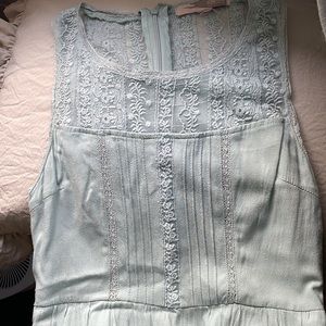 Forever21 blue contemporary maxi dress lace small